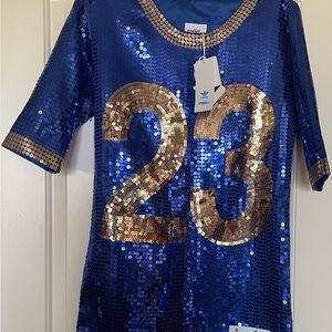 Jeremy Scott x Adidas RARE Jersey-Style Sequin Dress.